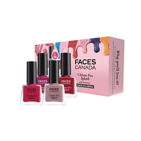 Faces Canada Ultime Pro Splash Mini Nail Paint Kit (Bold Essentials)